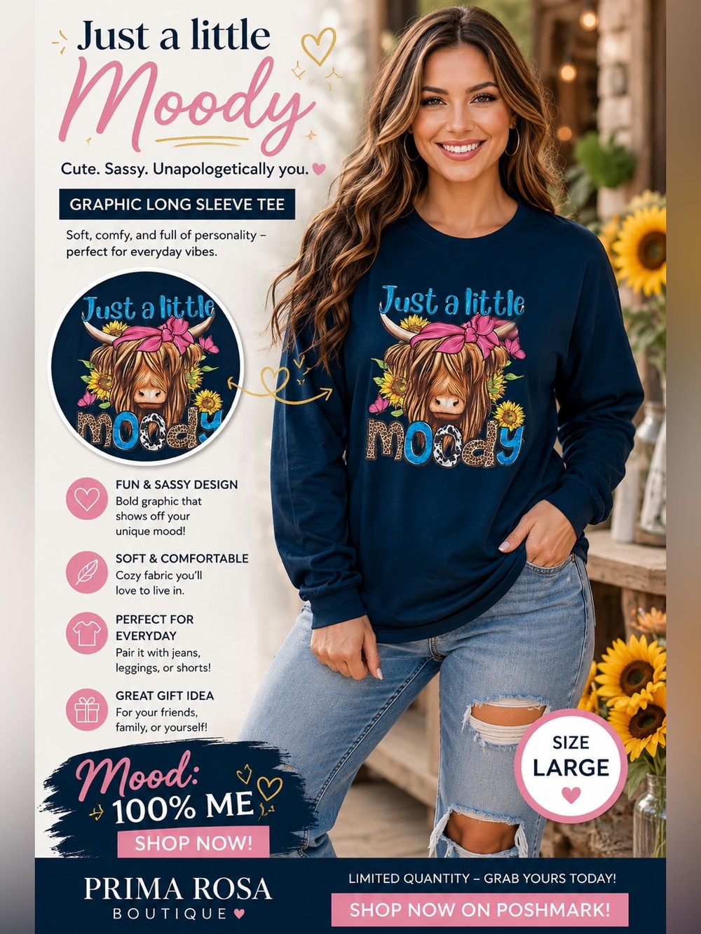 Graphic long sleeve tee